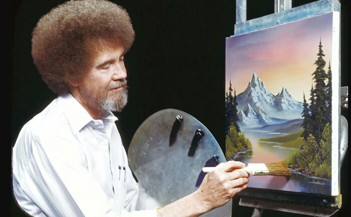 Bob Ross never made any money from the syndicated Joy Of Painting TV show which aired weekly on over 330 PBS station across North America.