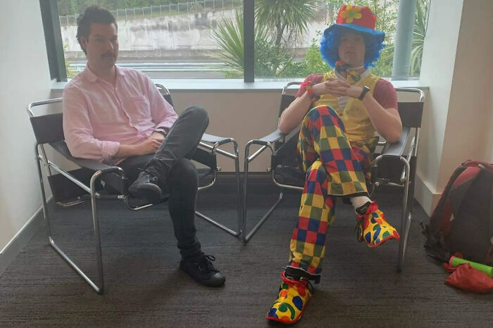 Joshua Jack thought he was about to get fired, so he brought an emotional support clown with him to his meeting with his boss.