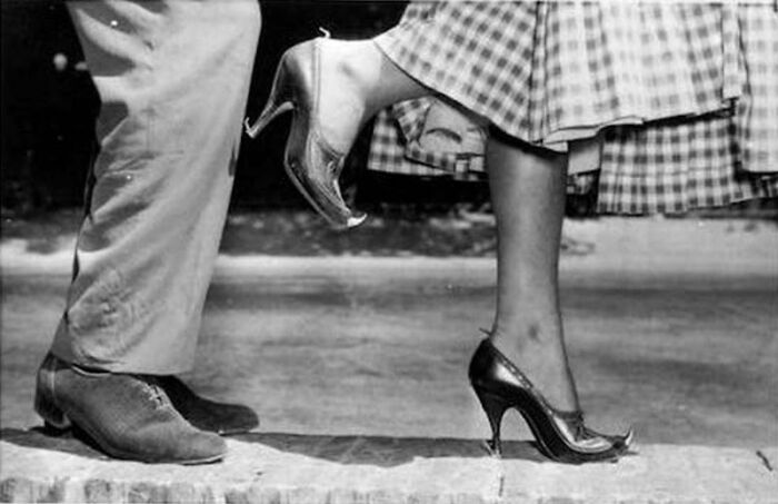 In 1955 an Italian shoemaker began producing spiked self defence shoes for women to help protect them from Rome’s street Romeo’s as they went about their day.