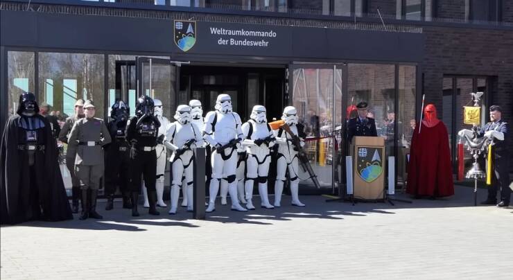 "The German Government recently announced its own Version of the US SPACE Force. This Picture is from the Opening Ceremony."