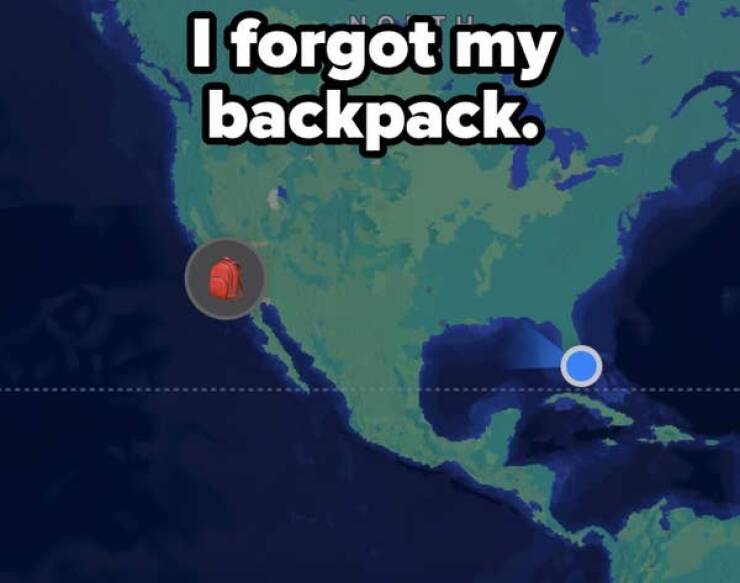 people having a bad day -  I forgot my backpack.
