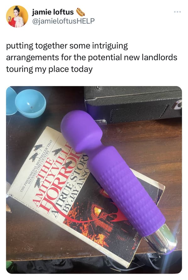 funyn tweets - plastic - jamie loftus Help putting together some intriguing arrangements for the potential new landlords touring my place today Stunned The Country The Phenomenal Bestseller That The Amityville Horror Atrue Sto By Jay Anso Inter