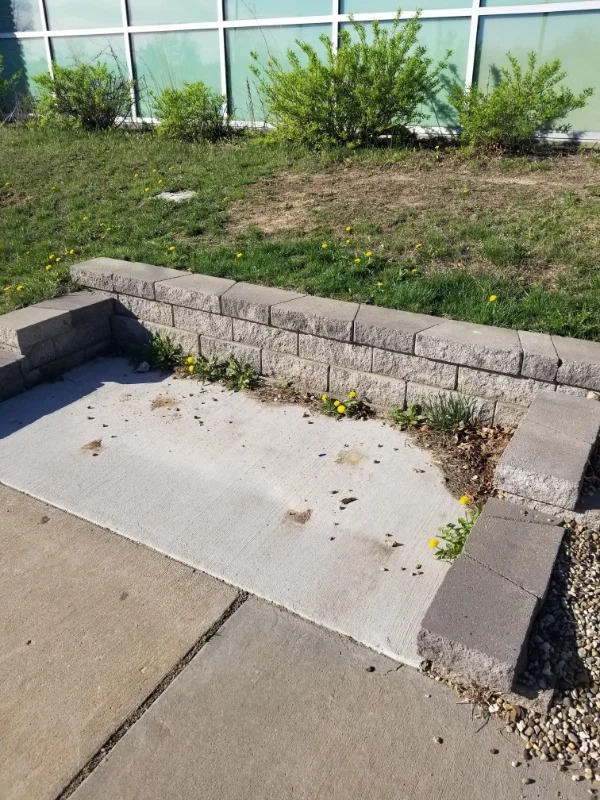 “A bench at a bus stop I go to has been removed.”