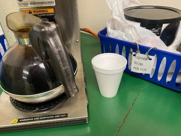 “The break room at my job.”