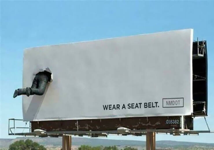 cursed images  - blursed safety - Wear A Seat Belt. Nmdot 035382 Ga