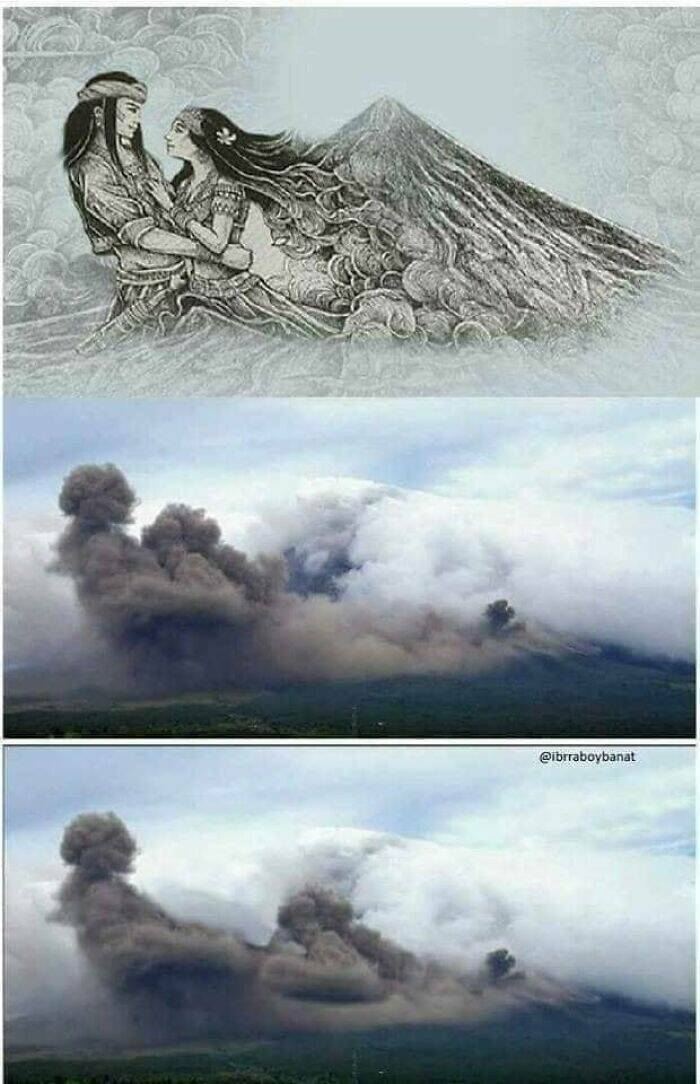 cursed images  - legend of mayon volcano