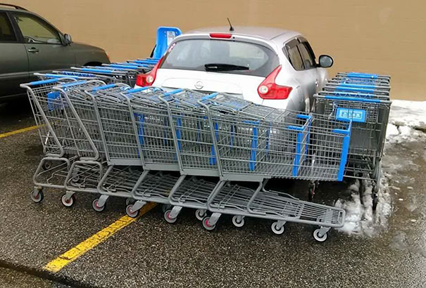 Someone Wasn't Happy About This Double-Parked Car