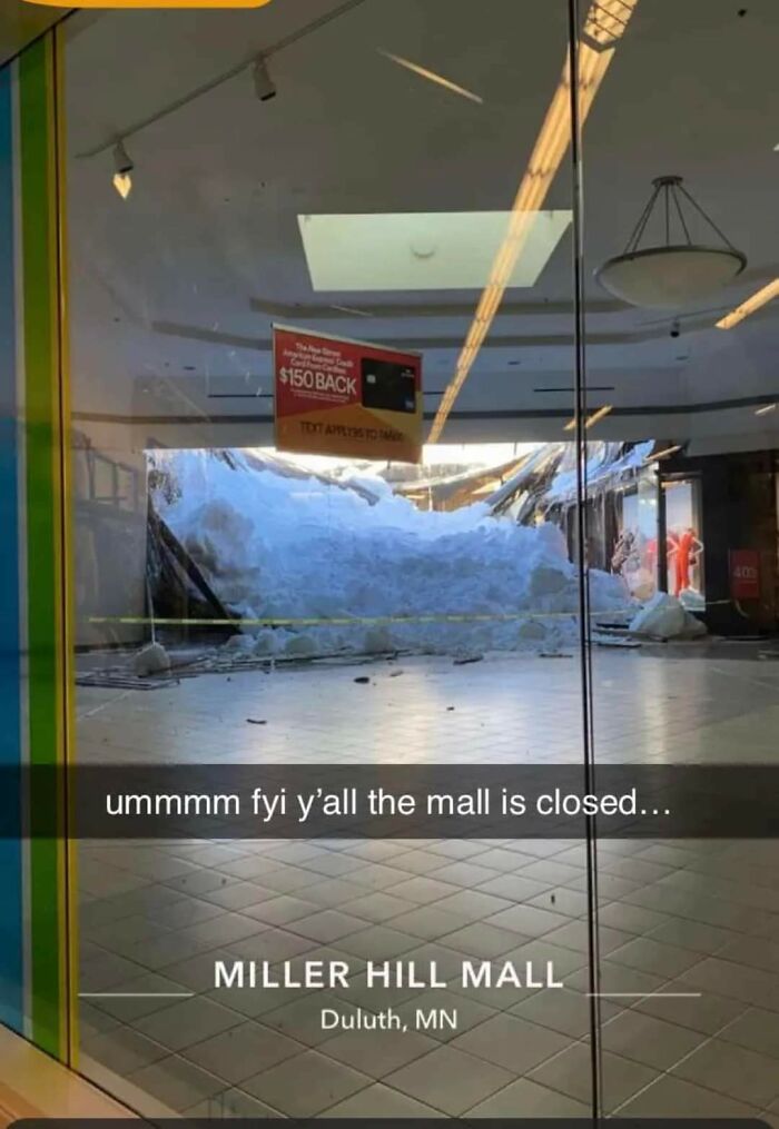 Expensive Fails - duluth mn miller hill mall roof collapse - The Pa $150 Back Text Applyrs To Ta ummmm fyi y'all the mall is closed... Miller Hill Mall Duluth, Mn 400