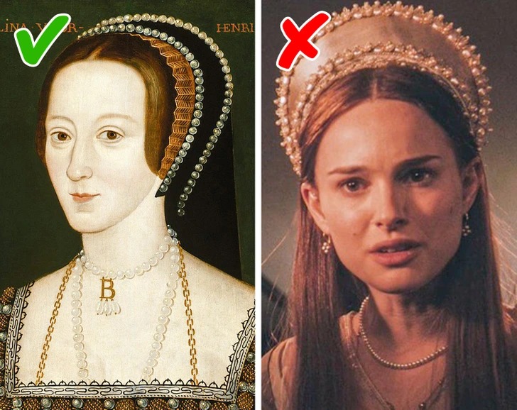 movie mistakes - anne boleyn - Lina Y B Henri X