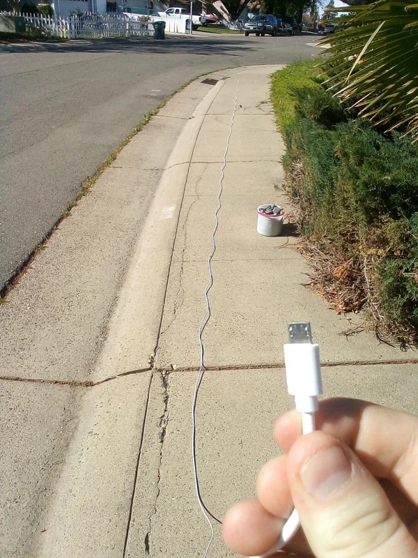 fascinating photos - 45 foot long phone charger