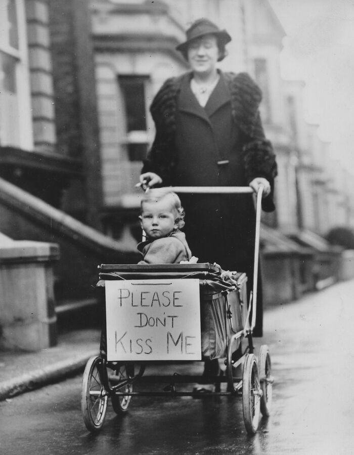 A Mom Asks Not To Kiss Her Baby To Avoid Catching A Bug, 1939