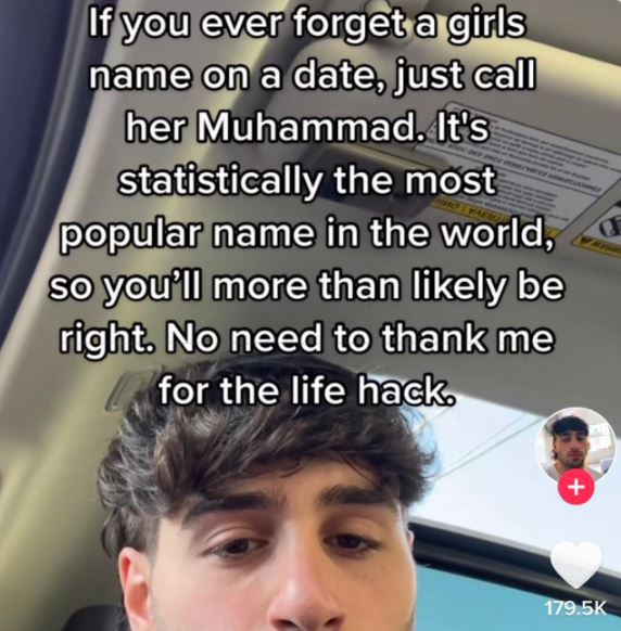 wild tiktok screenshots - ryan gosling 2012 - If you ever forget a girls name on a date, just call her Muhammad. It's statistically the most popular name in the world, so you'll more than ly be right. No need to thank me for the life hack. C