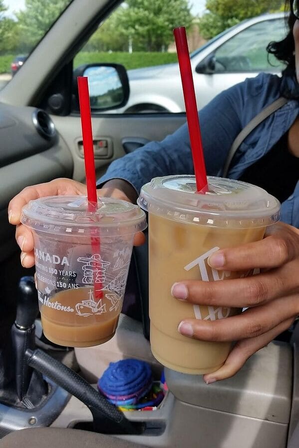 “Got A Small Iced Coffee From Tim Hortons In Canada, Then Crossed Into The US And Placed The Same Order”