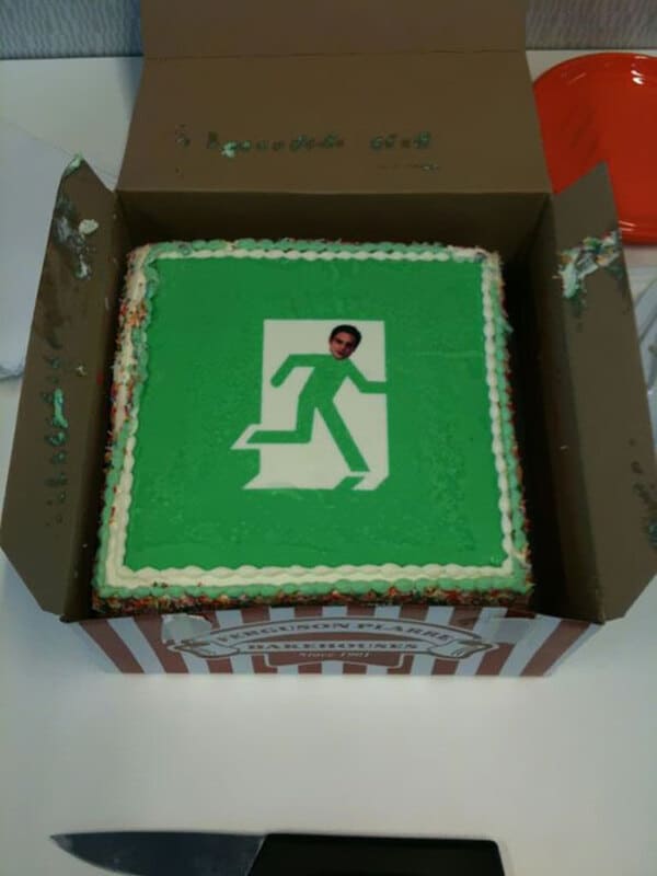 people who quit their jobs - exit cake -