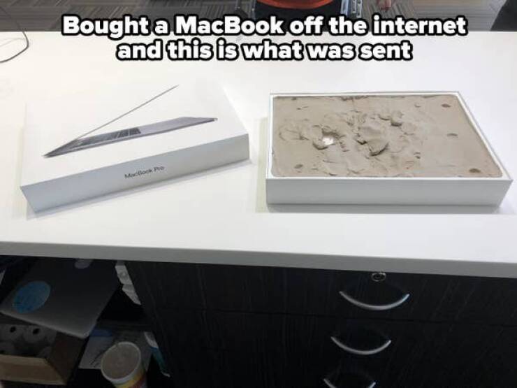 people having a bad day - MacBook - Bought a MacBook off the internet and this is what was sent 1