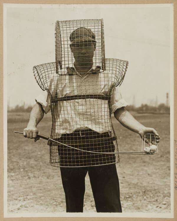 fascinating photos  - golf ball collector 1920