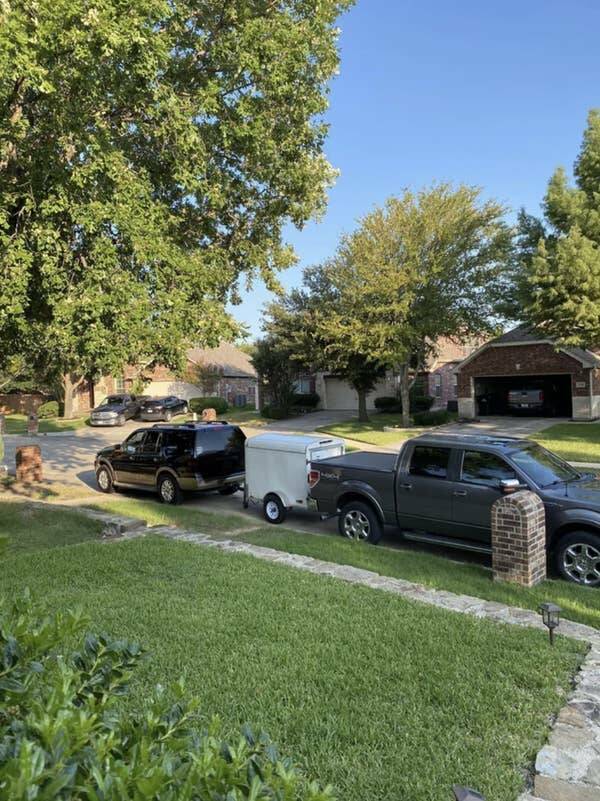 This neighbor who makes a point to block their neighbor's mailbox while leaving theirs accessible: