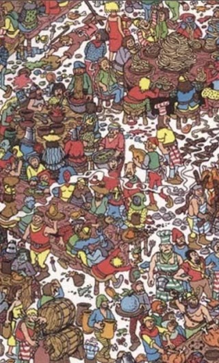 On this online Where’s Waldo picture someone edited it to hide Waldo