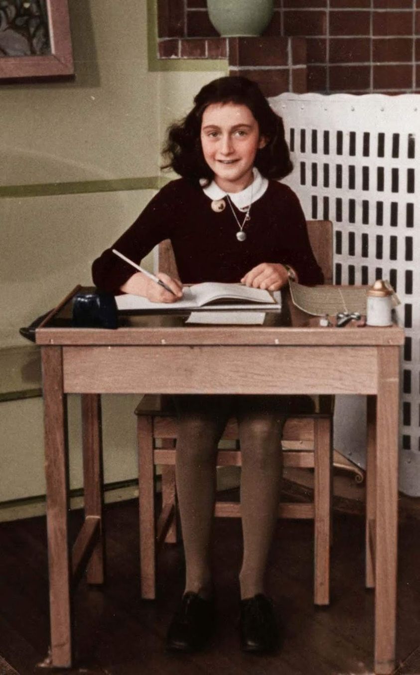 historical photographs - anne frank in color