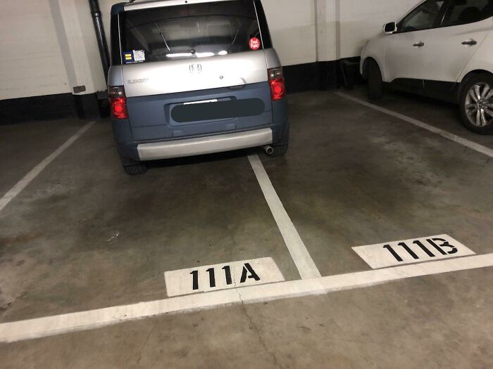I currently pay a monthly fee of $125 to secure my parking spot, which is located at 111b. Unfortunately, my neighbor happens to be quite inconsiderate.