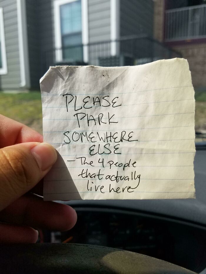 This Note That My Neighbors Left On My Car...