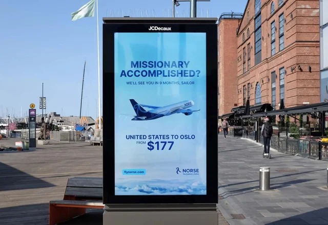 dirty pics - Advertising - JCDecaux Missionary Accomplished? We'Ll See You In 9 Months, Sailor United States To Oslo From $177 flynorse.com Norse