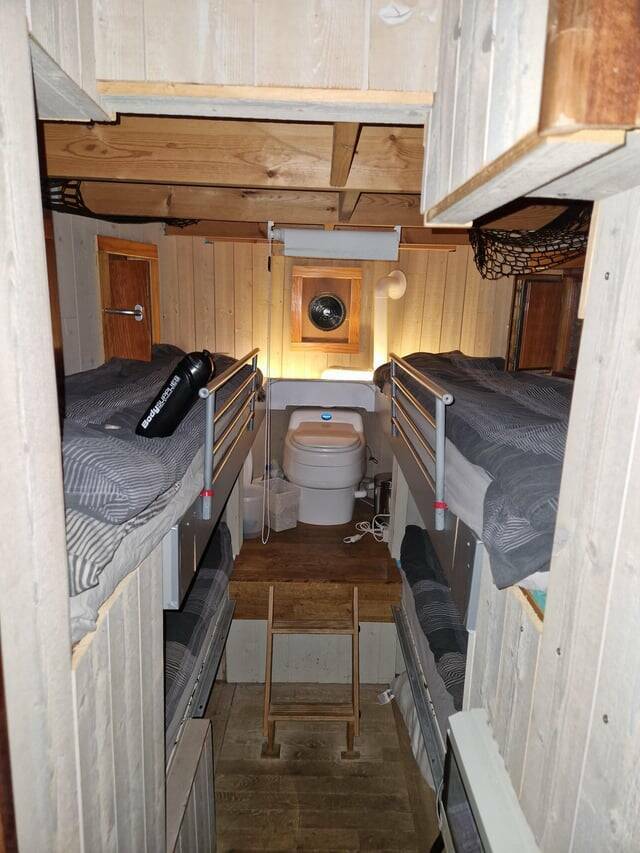 "When you book a fun place to stay, but the toilet is in the middle of the bedroom."