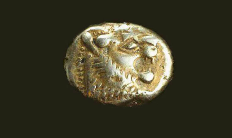 Oldest Coin (2,700 Years Old)

The oldest known coin was found in the ancient Hellenic city of Efesos in Turkey. Its one (and only) decorated side features a lion’s head.