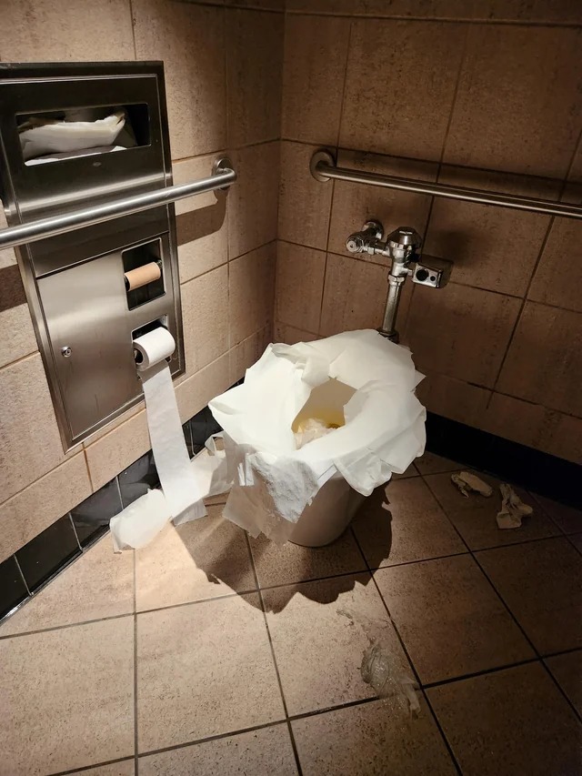 people having a bad day - toilet