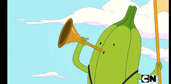 In Adventure Time S5e34 We See The Candy Kingdom Hundreds Of Years In The Past. The Banana Guards Are All Green Because They Aren't Ripe Yet