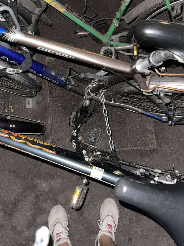 “Someone locked their bike to my bike and now I can’t use it”