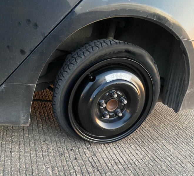 “The tire blew out on the way to work. Not a problem, I’ve got a spare. Nope. The spare gave out too.”