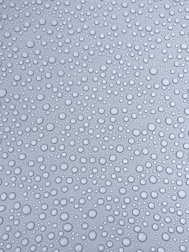 "The way the rain beaded on my car."