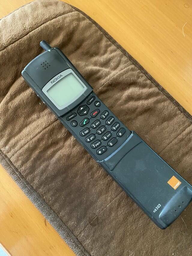 "I found my first mobile phone from 1998 today"