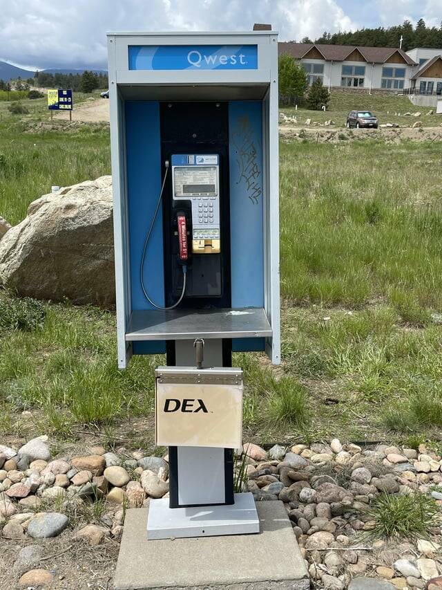 "Found a working pay phone in the Colorado Rockies."