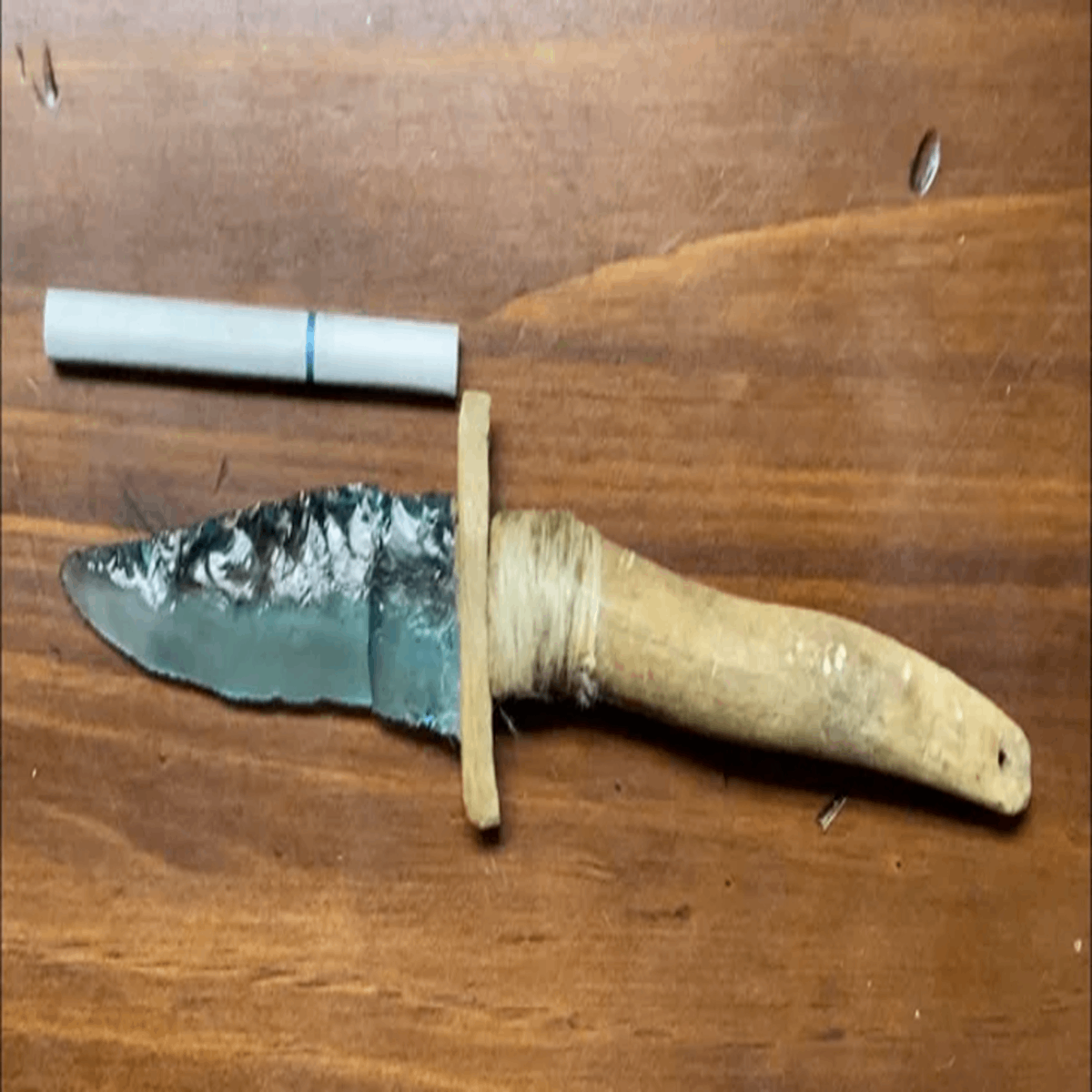 Found while turning garden this spring in the Appalachian foothills of East Tennessee. What is this thing?
 Answer: Knapped flint knife, like a Boy Scout project and not, I repeat, not part of some satanic ritual.