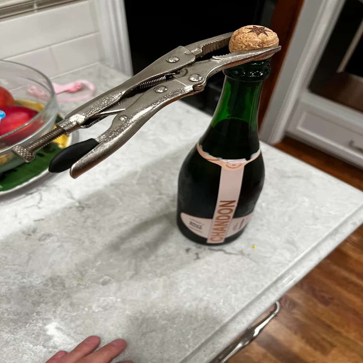 When the cork is too smooth to twist