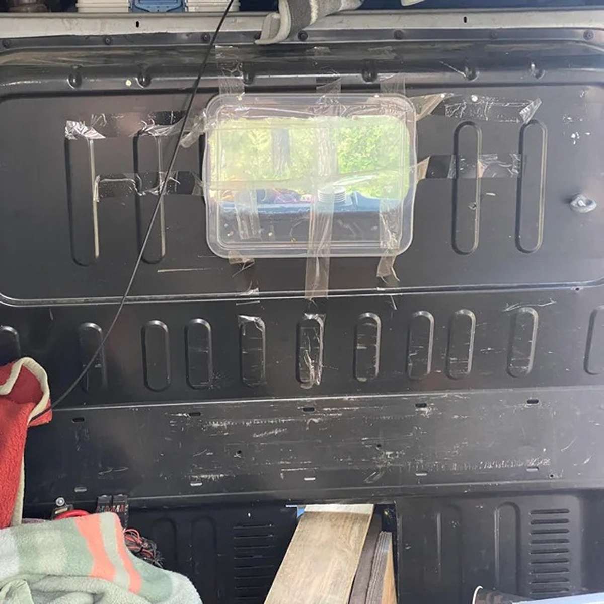 My fathers “window” in his work van