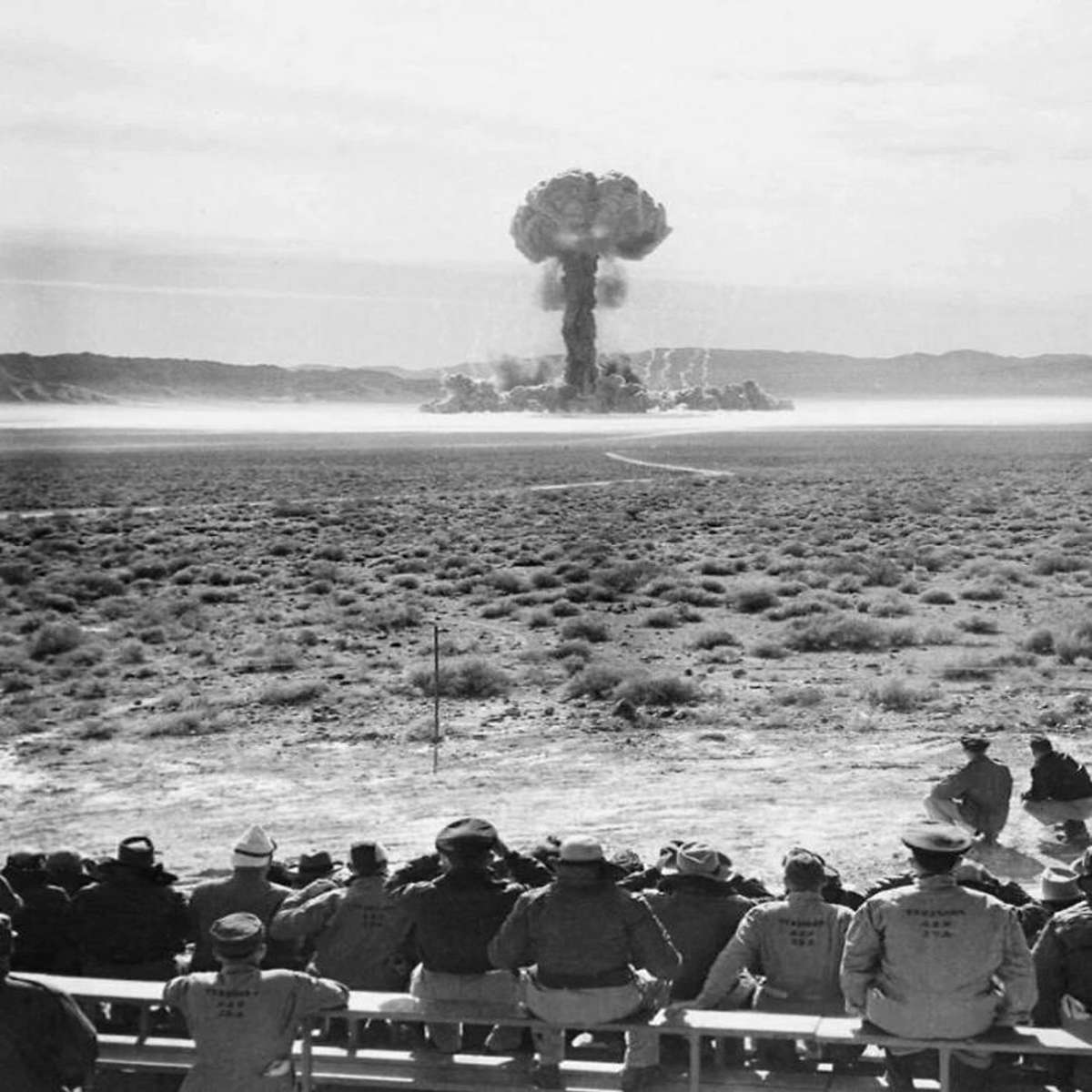Operation Buster-Jangle. Dog Atomic Bomb Test At The Nevada Test Site, Had Troops Participating In The Exercise Desert Rock I. It Had A Yield Of 21 Kilotons Of Tnt, And Was The First U.S. Nuclear Field Exercise Conducted With Live Troops Maneuvering On The Ground. Troops Were Six Miles From The Blast 1 November, 1951