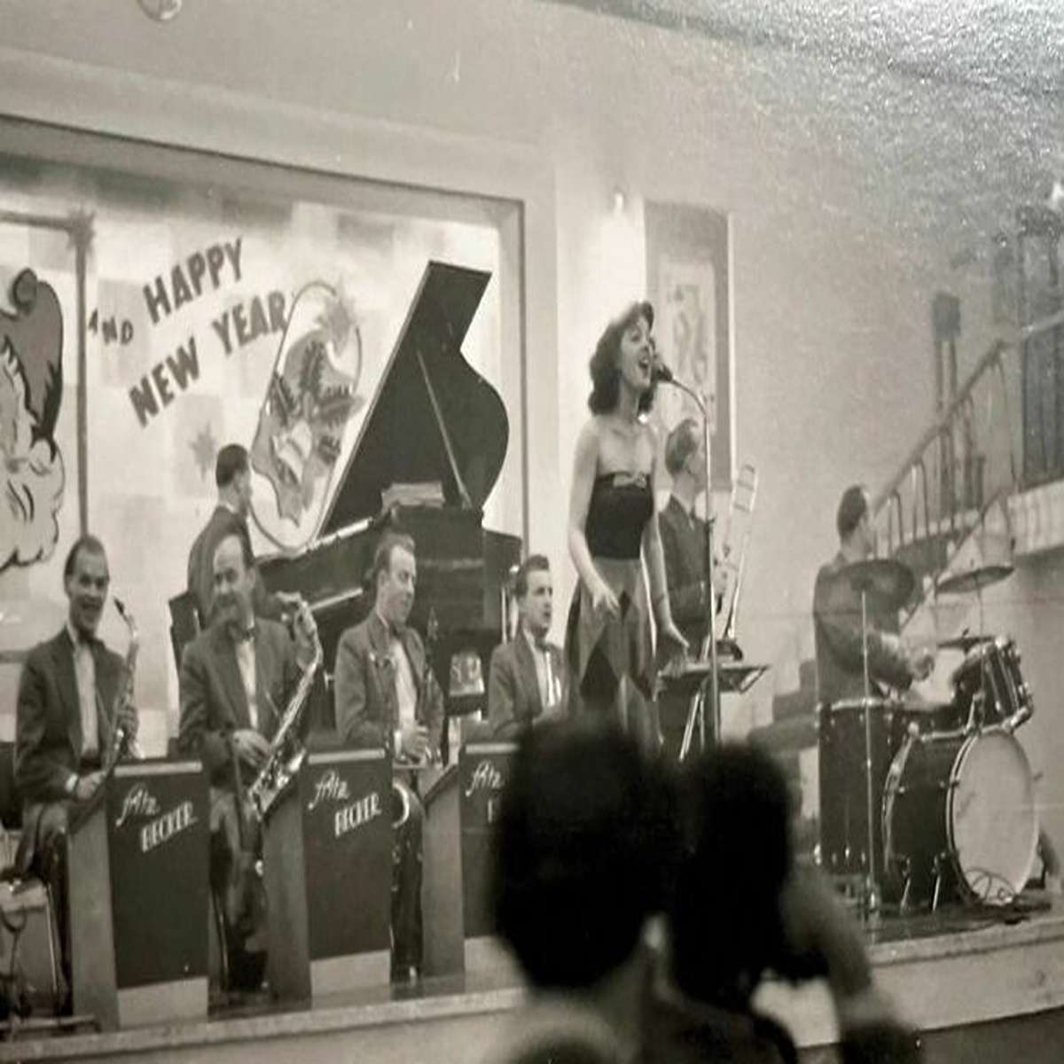 A Band Entertaining U.S. Servicemen In Europe On New Year's Eve, Early 1950s