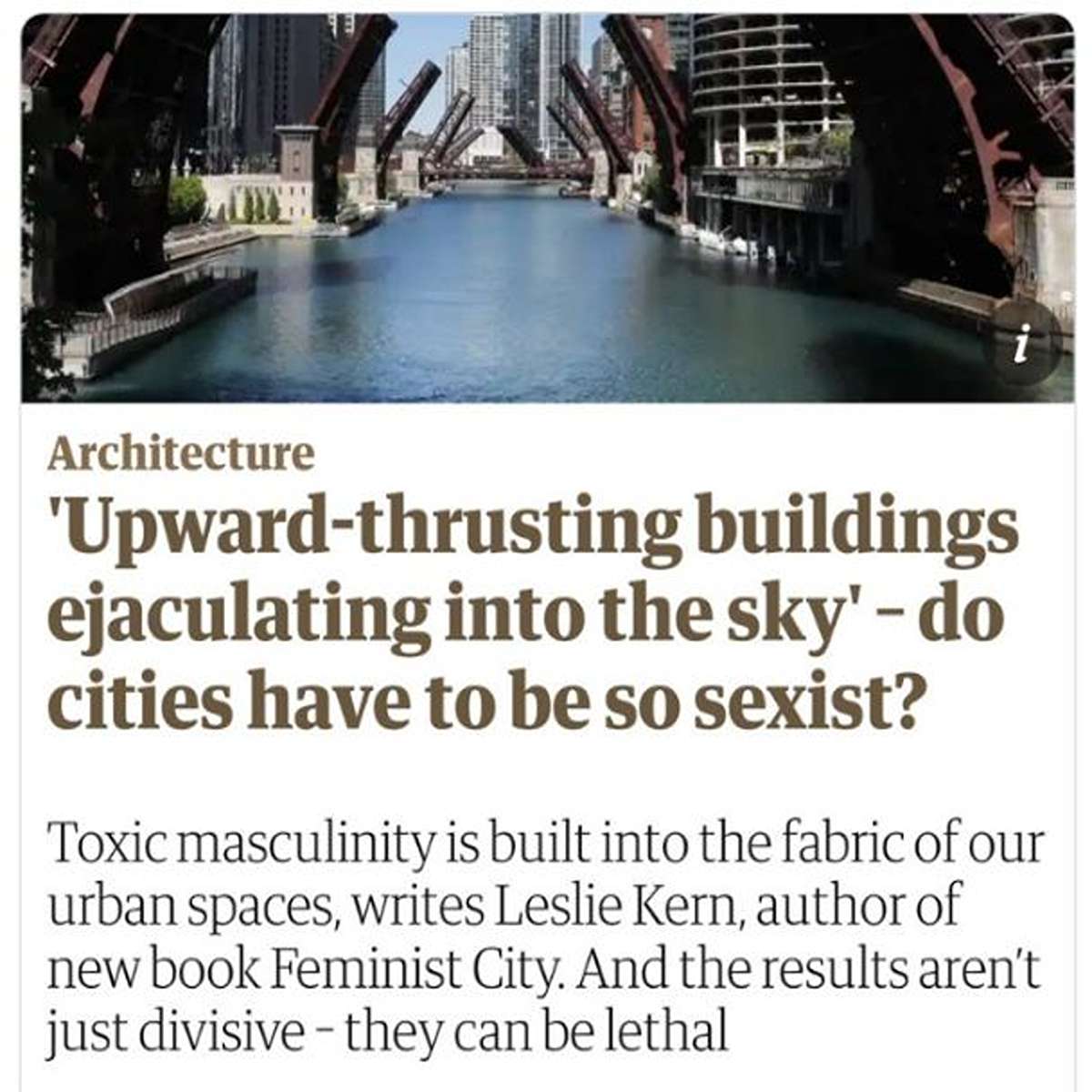 delusional people --  diputacion foral de gipuzkoa - Architecture Clienne Hola Sard 'Upwardthrusting buildings ejaculating into the sky' do cities have to be so sexist? oxic masculinity is built into the fabric of our urban spaces, writes Leslie Kern, aut