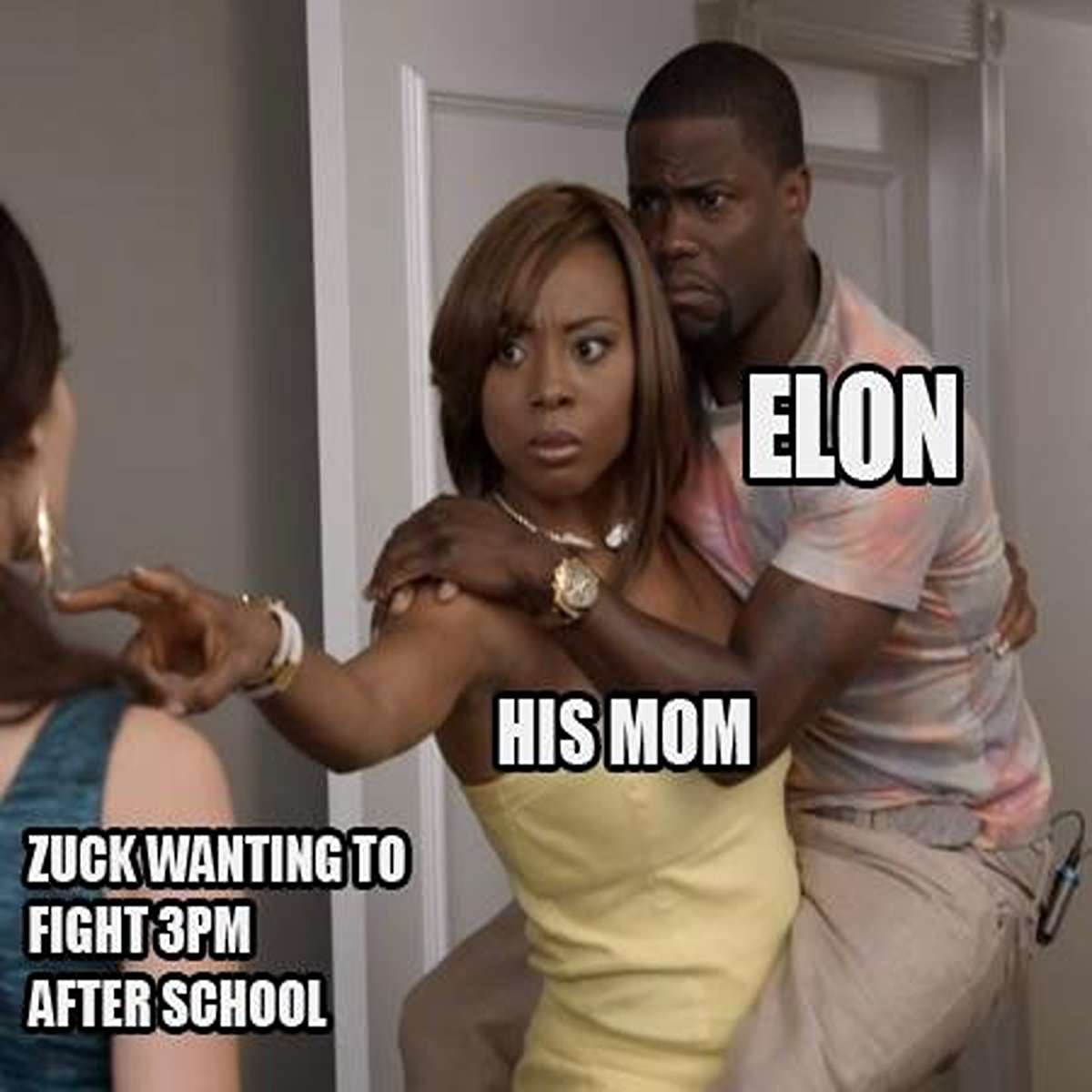 fresh memes - defend meme template - Zuck Wanting To Fight 3PM After School Elon His Mom