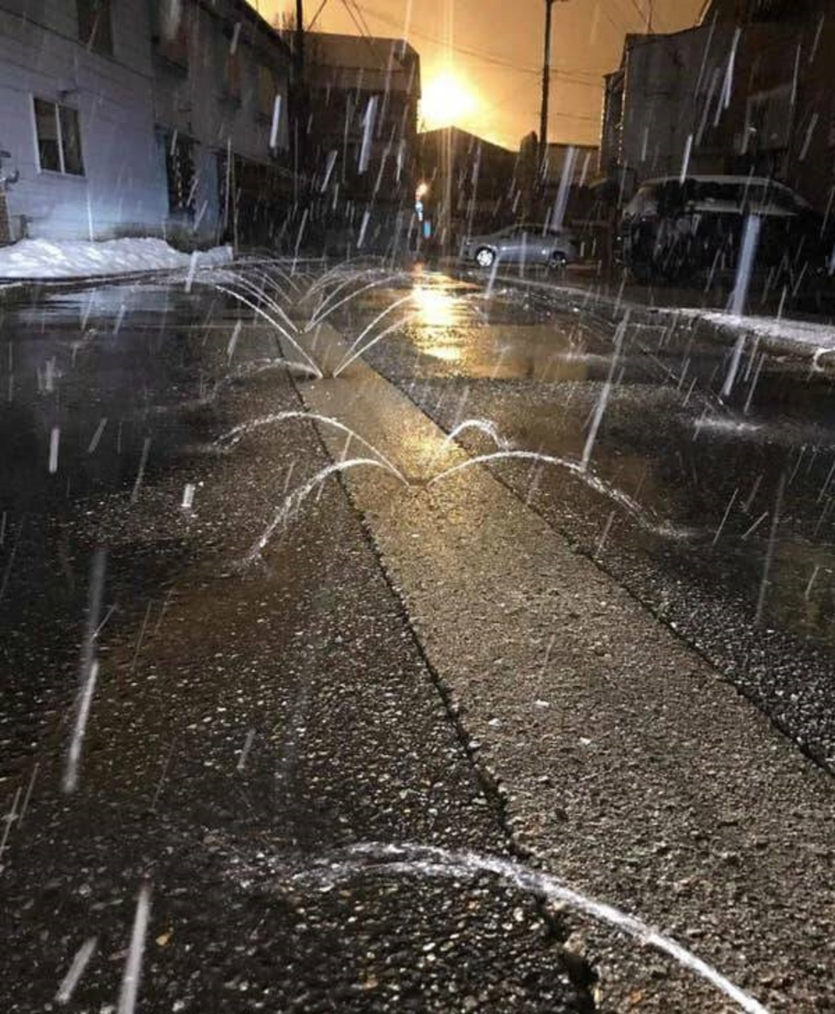 There's a ski resort in Japan that uses saltwater sprinklers to keep pavement from getting too icy and dangerous.