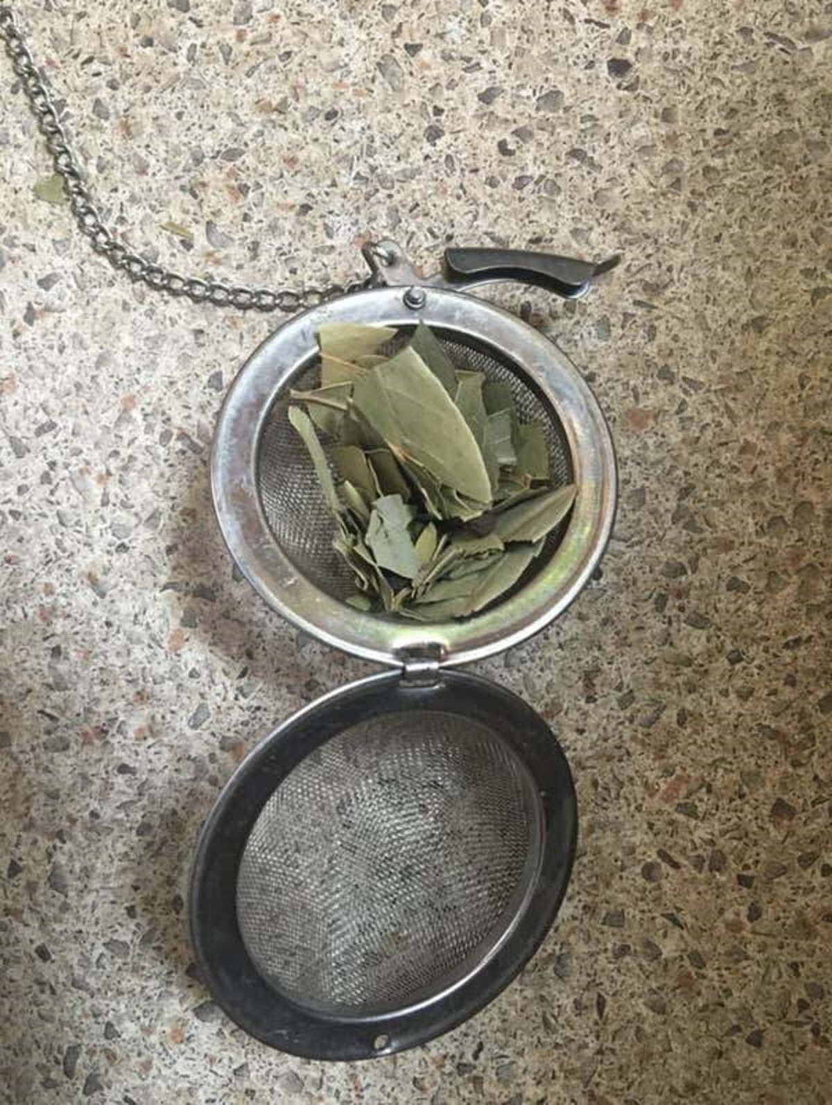 "When making stocks, stews, or sauces, use a tea infuser for your herbs. "It's super useful for getting the most out of the broken bits of bay leaf at the bottom of the bag.""