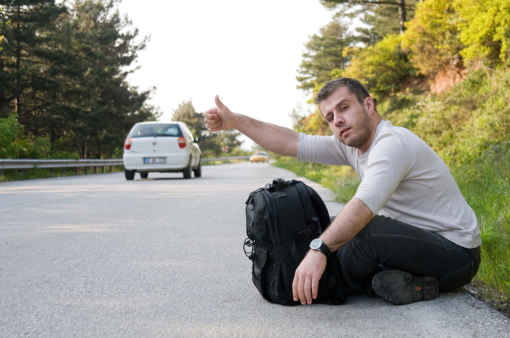 When I was a teenager I picked up a hitchhiker and then a few years later the same guy picked me up when I was walking after I ran out of gas. Never saw him before or after those two occasions.