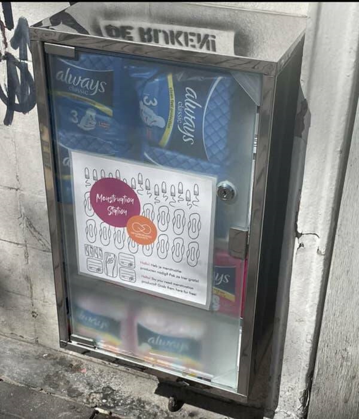 Amsterdam has free "menstruation stations" for anyone who needs sanitary products.