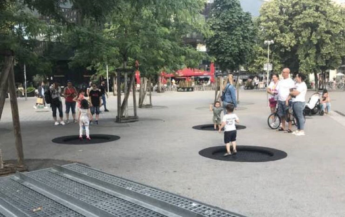 I'm sorry to say that I would hog these in-ground trampolines in Berlin parks for hours... Sorry, German children.