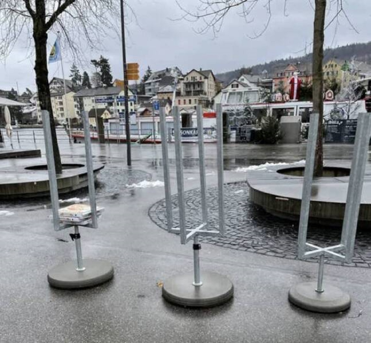 Switzerland has these racks just for recycling pizza boxes.