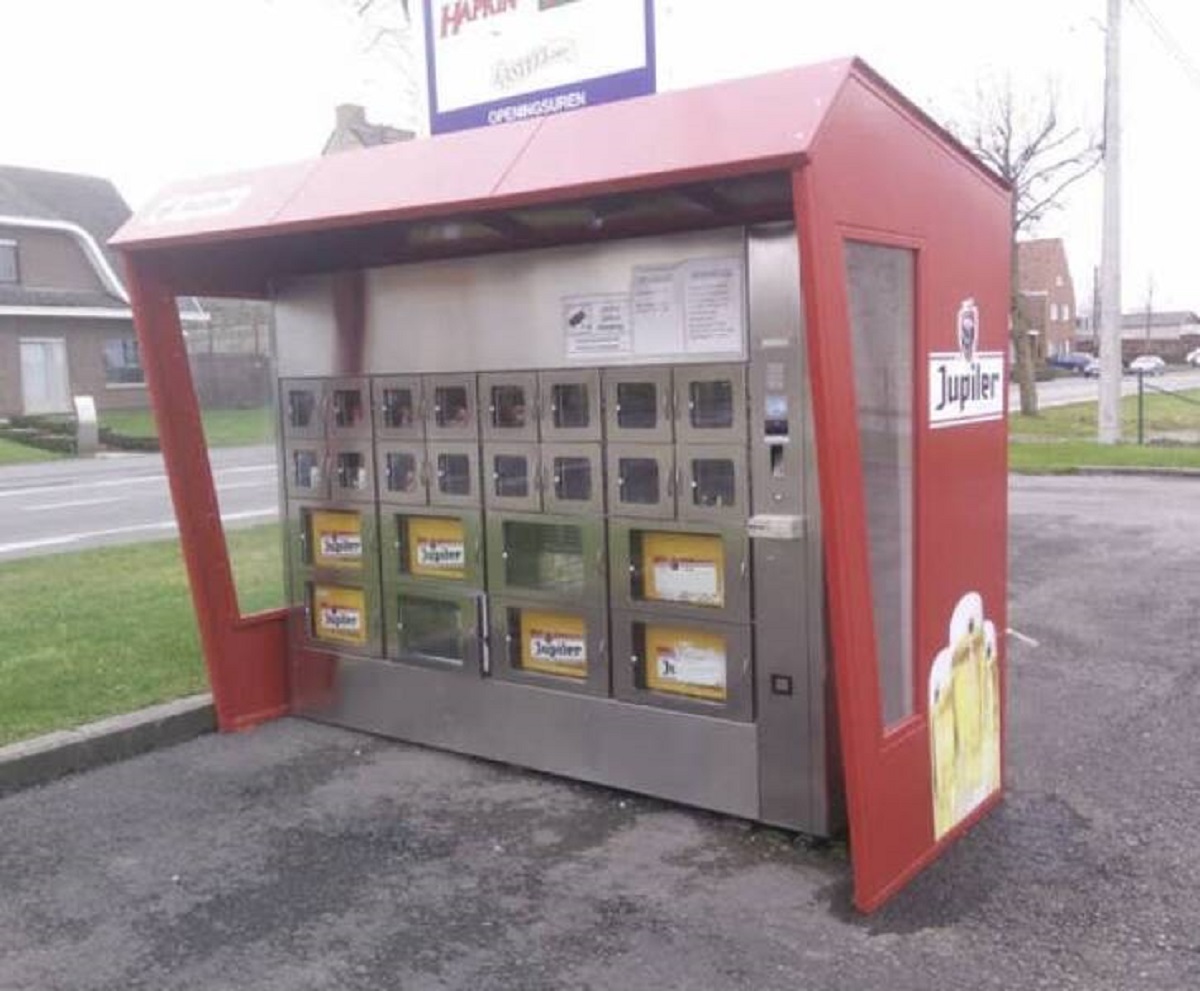 There's a vending machine in Belgium where you can buy crates of beer.