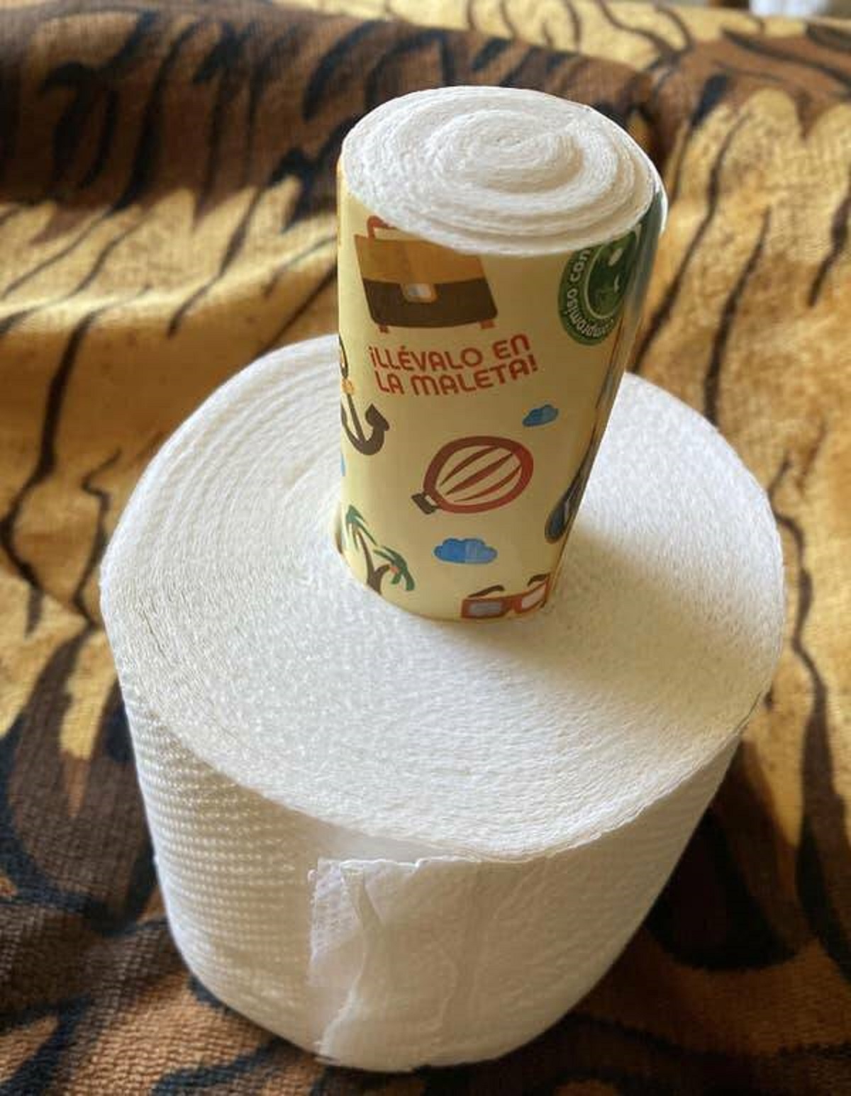 Toilet paper rolls in Peru store little mini travel size rolls inside!